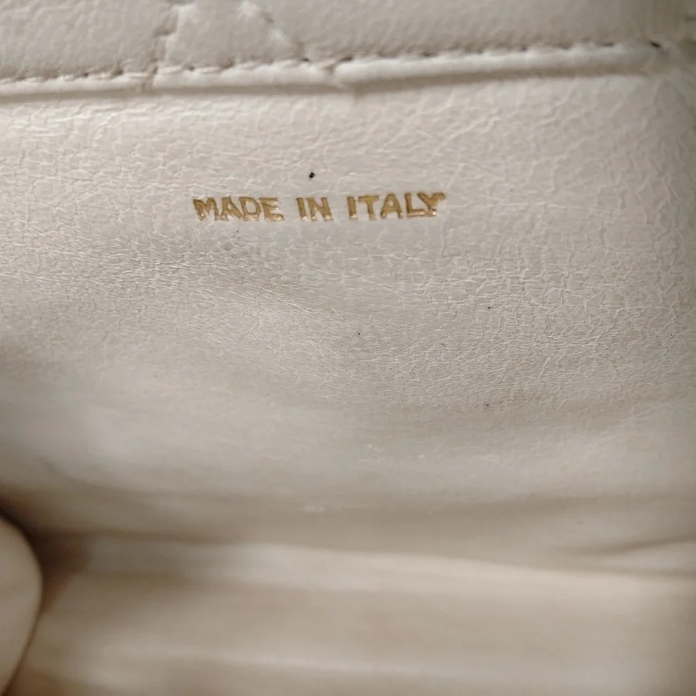Chanel White Lamb Skin Bag